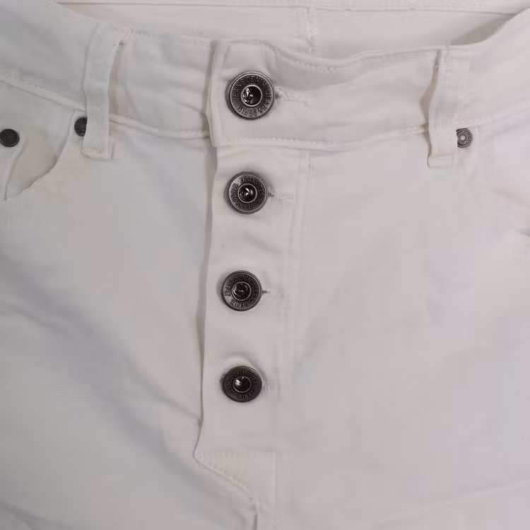 Jeans med Knappar VIT - 3D Denim