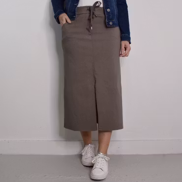 Stretchig Kjol Märta TAUPE - Mix By Heart