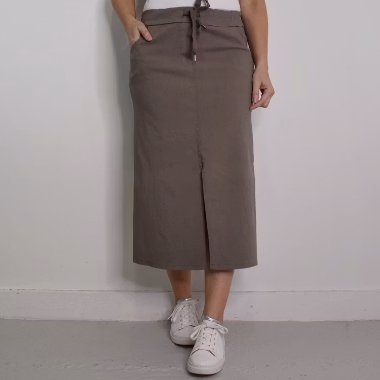 Stretchig Kjol Märta TAUPE - Mix By Heart