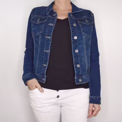 Jeansjacka MÖRKBLÅ - 3D Denim