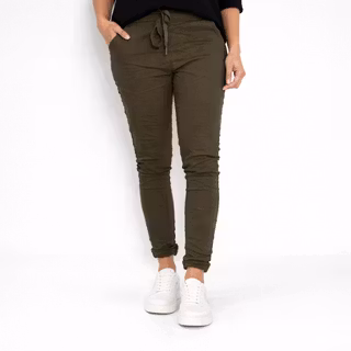 Stretchig Byxa Alva MÖRK KAKI