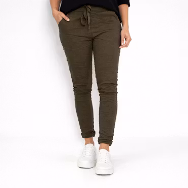 ANDRASORTERING Stretchig Byxa Alva MÖRK KAKI