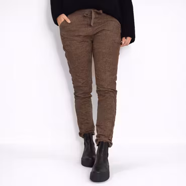 Stretchig Byxa Cord Pecan FANGO - Marta du Chateau