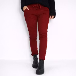 Stretchig Byxa Cord Pecan BORDEAUX - Marta du Chateau