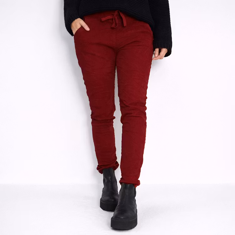 Stretchig Byxa Cord Pecan BORDEAUX - Marta du Chateau