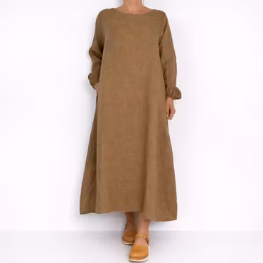 Linneklänning TAUPE