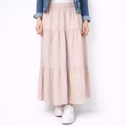 Linnekjol med volanger ROSA