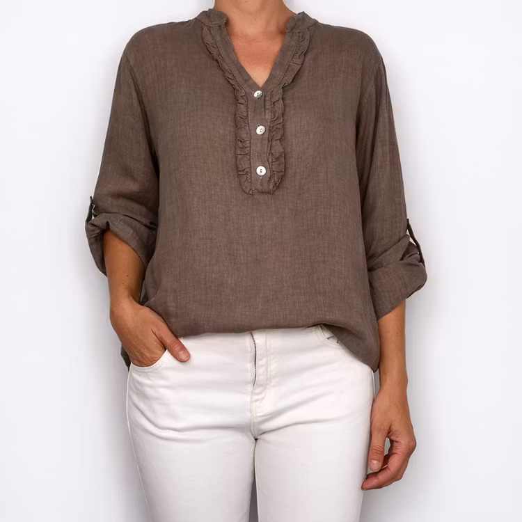 Linneblus med Krås TAUPE