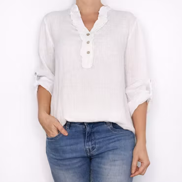 Linneblus med Krås VIT