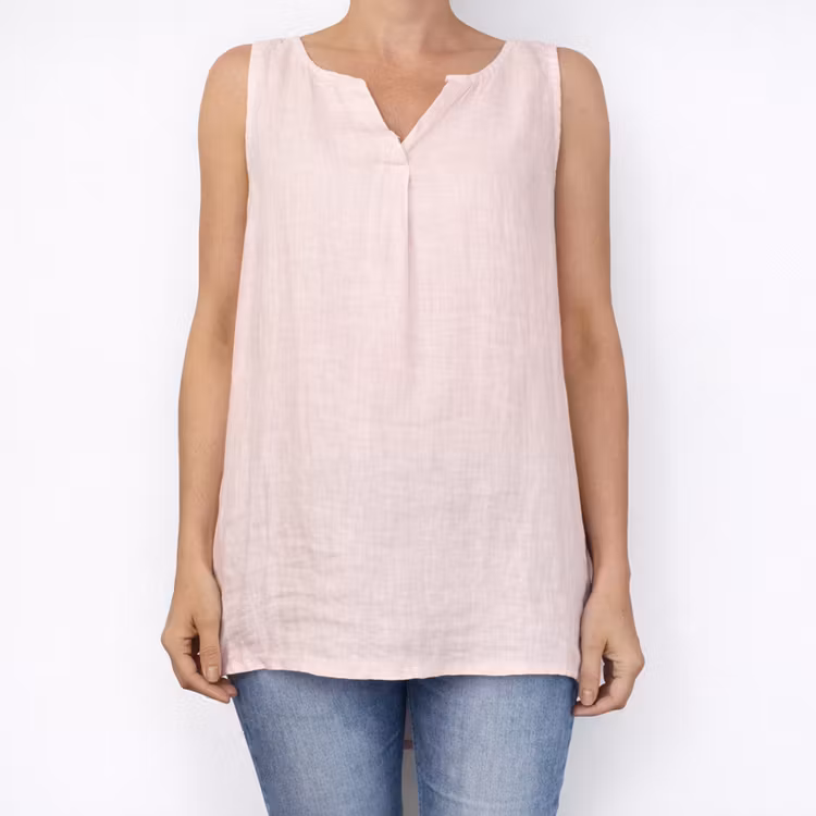 Linne/Ärmlös topp ROSE