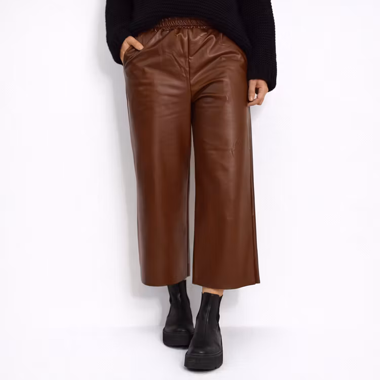 Vid Byxa Konstskinn Winnie BRUN - Camicia