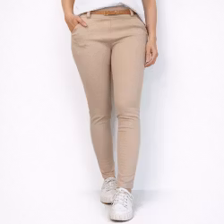 Leggings med Fickor och Skärp BEIGE