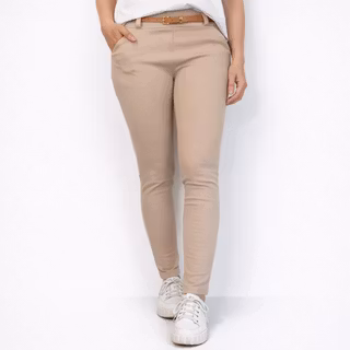 Leggings med Fickor och Skärp BEIGE