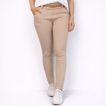 Leggings med Fickor och Skärp BEIGE