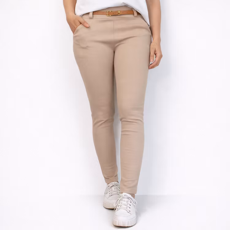 Leggings med Fickor och Skärp BEIGE