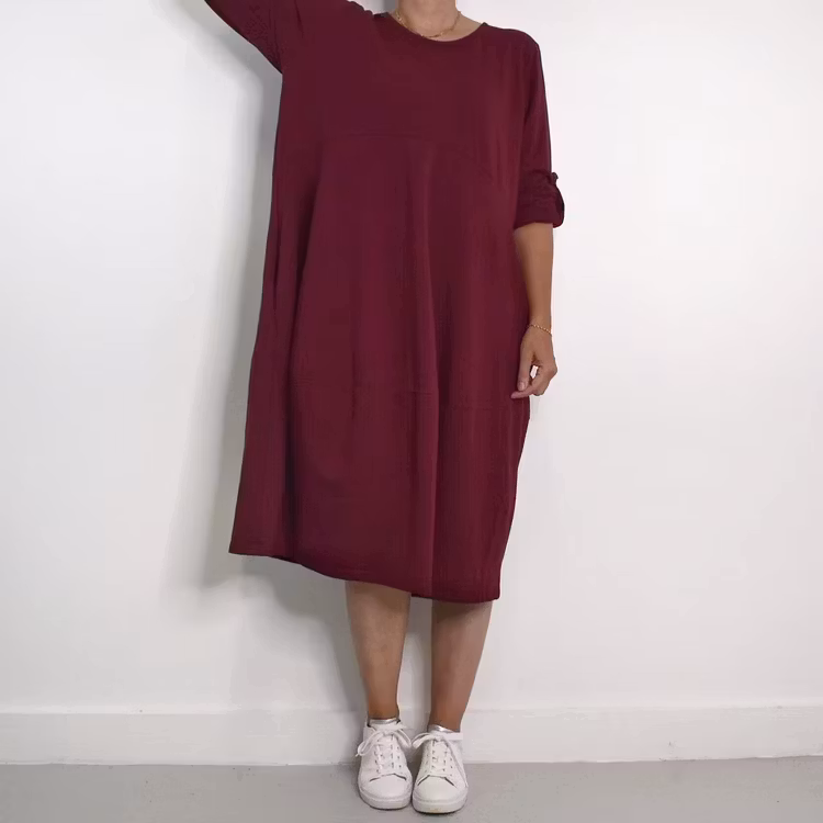 Sweatshirtklänning WINE