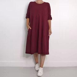 Sweatshirtklänning WINE