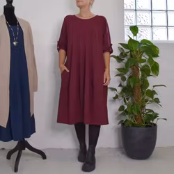 Sweatshirtklänning WINE