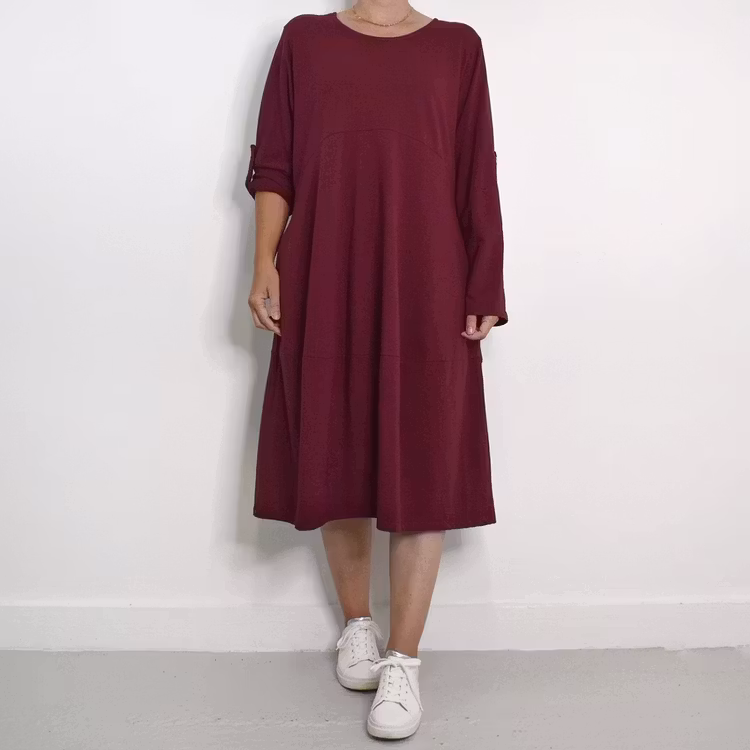 Sweatshirtklänning WINE