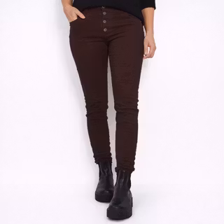 Jeans med Knappar MARRONE - 3D Denim