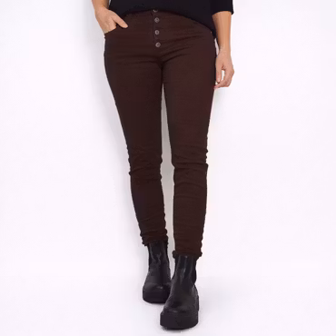 Jeans med Knappar MARRONE - 3D Denim