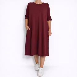 Sweatshirtklänning WINE