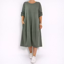 Sweatshirtklänning MILITARY