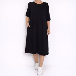 Sweatshirtklänning SVART