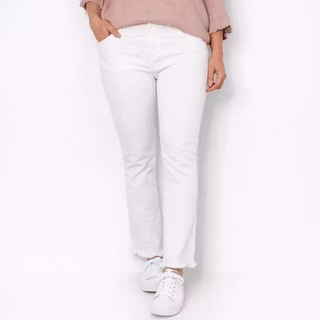 Stretchjeans Shortcut med fransar PANNA - 3D Denim