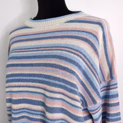 Stickad Tröja Phoebe Randig BLÅ - Camicia