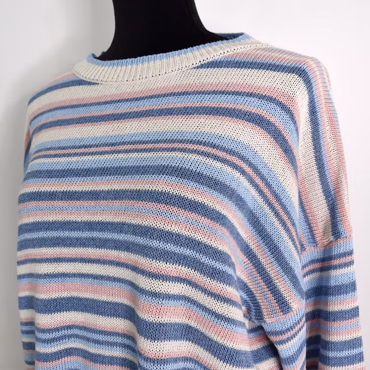 Stickad Tröja Phoebe Randig BLÅ - Camicia