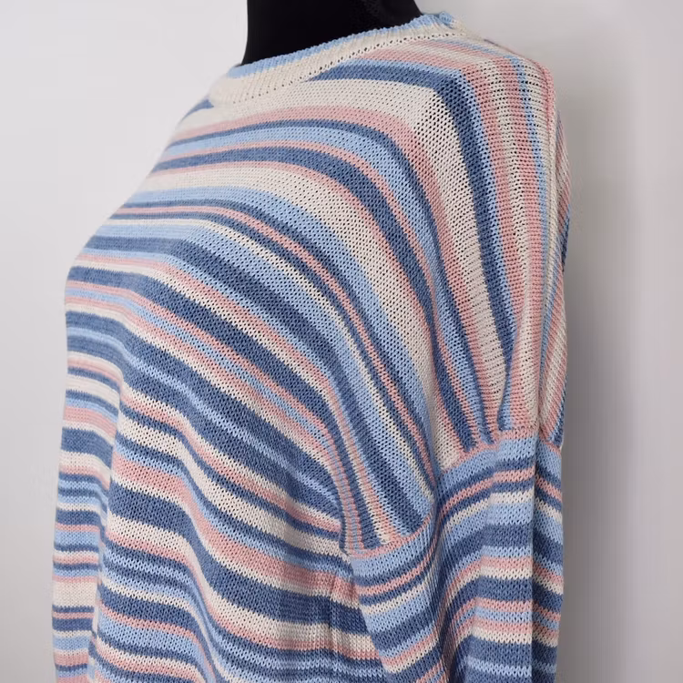 Stickad Tröja Phoebe Randig BLÅ - Camicia