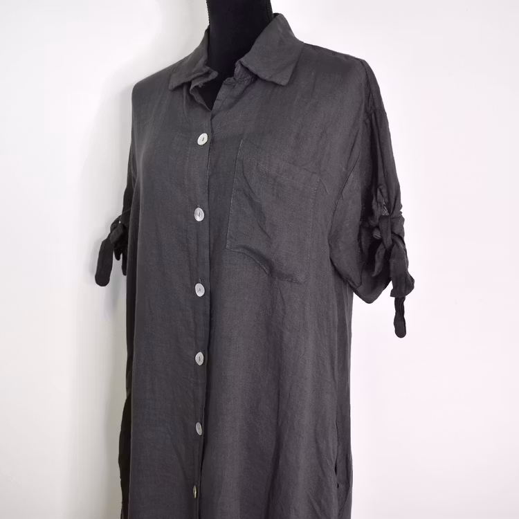 Skjortklänning Volang ANTRACIT