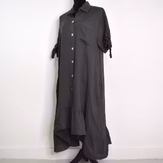 Skjortklänning Volang ANTRACIT