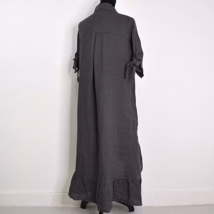 Skjortklänning Volang ANTRACIT