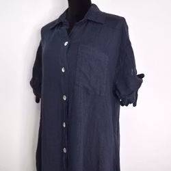 Skjortklänning Volang MARINE