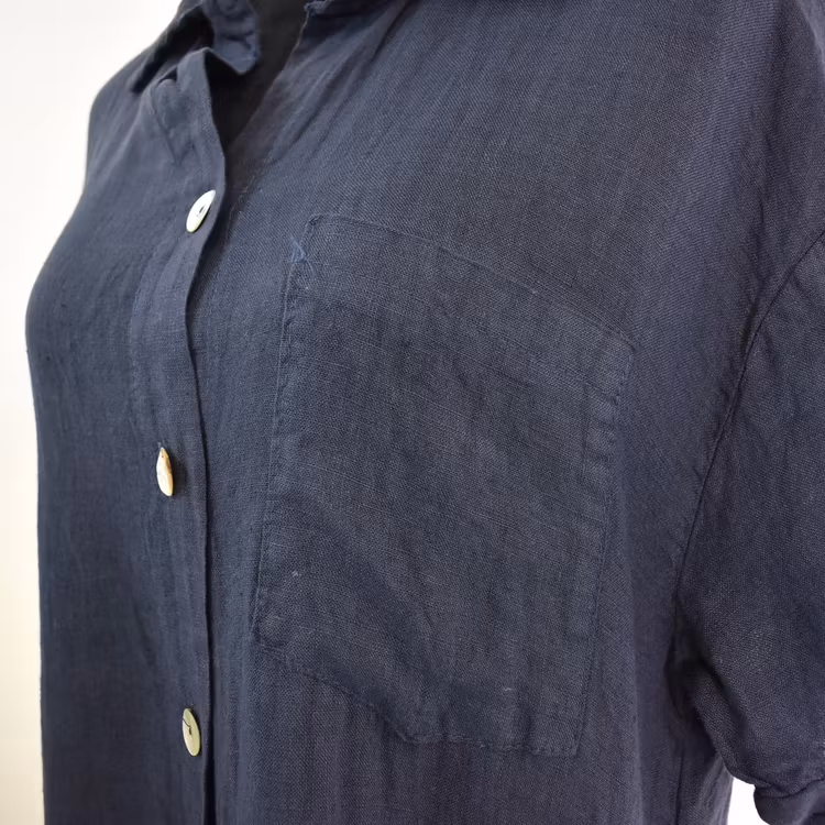 Skjortklänning Volang MARINE