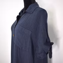 Skjortklänning Volang MARINE