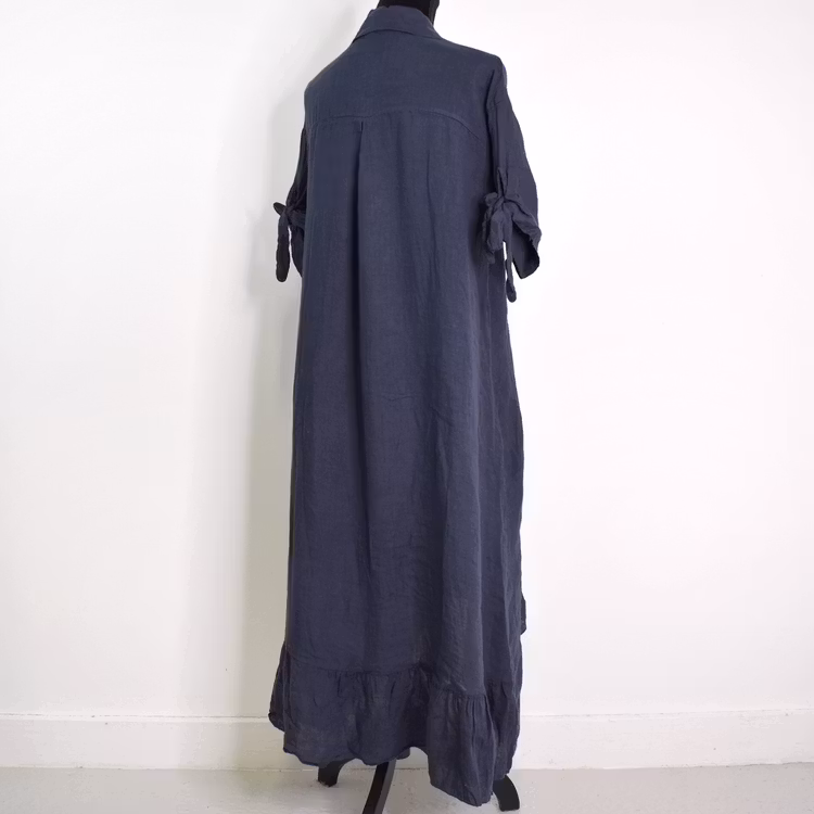 Skjortklänning Volang MARINE