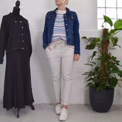 Jeansjacka MÖRKBLÅ - 3D Denim