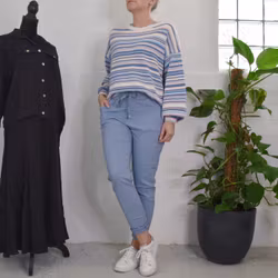 Stretchig Byxa Alva JEANSBLÅ