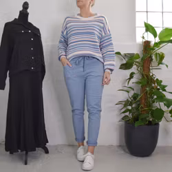 Stretchig Byxa Alva JEANSBLÅ