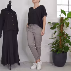 Topp Linnemix Hedda SVART - Camicia