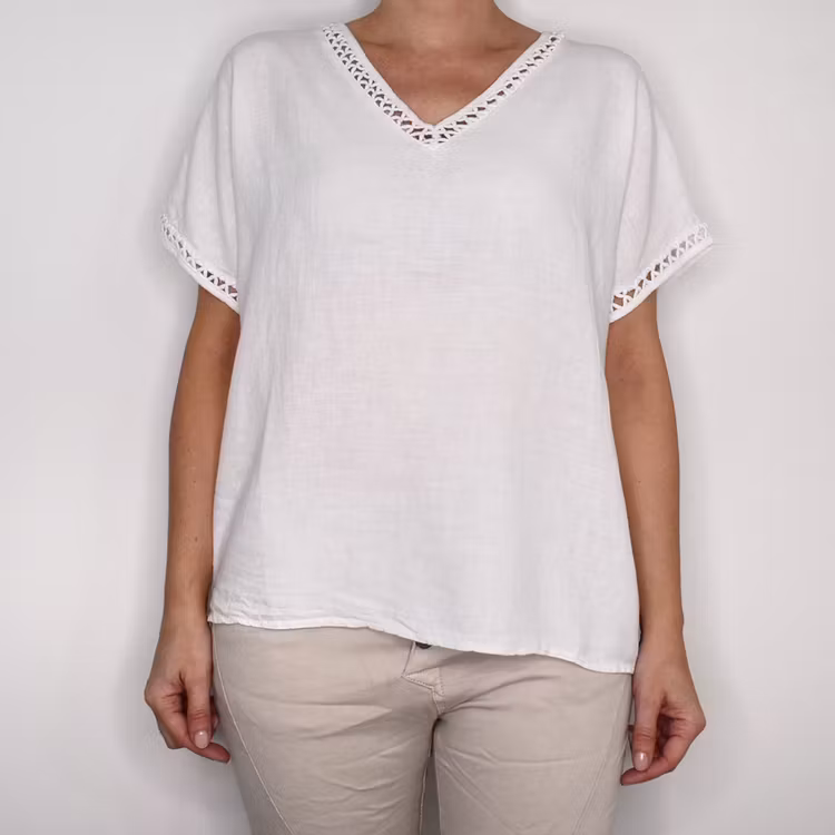 Topp Linnemix Hedda VIT - Camicia