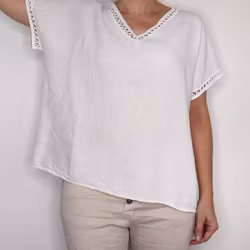 Topp Linnemix Hedda VIT - Camicia