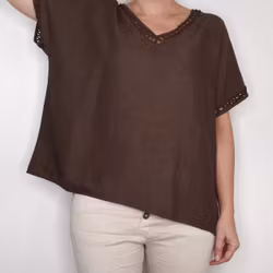 Topp Linnemix Hedda BRUN - Camicia