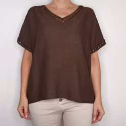Topp Linnemix Hedda BRUN - Camicia