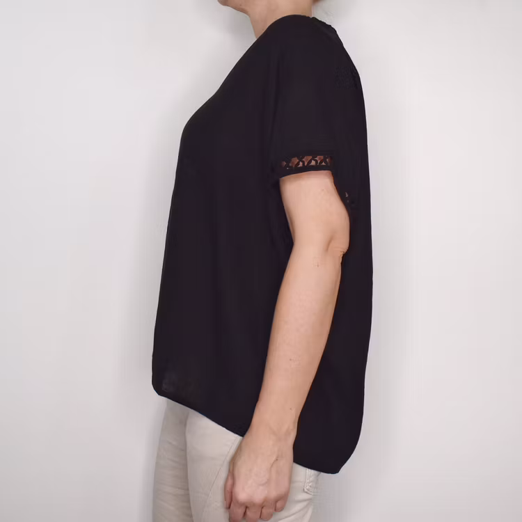 Topp Linnemix Hedda SVART - Camicia