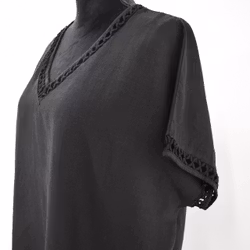 Topp Linnemix Hedda SVART - Camicia