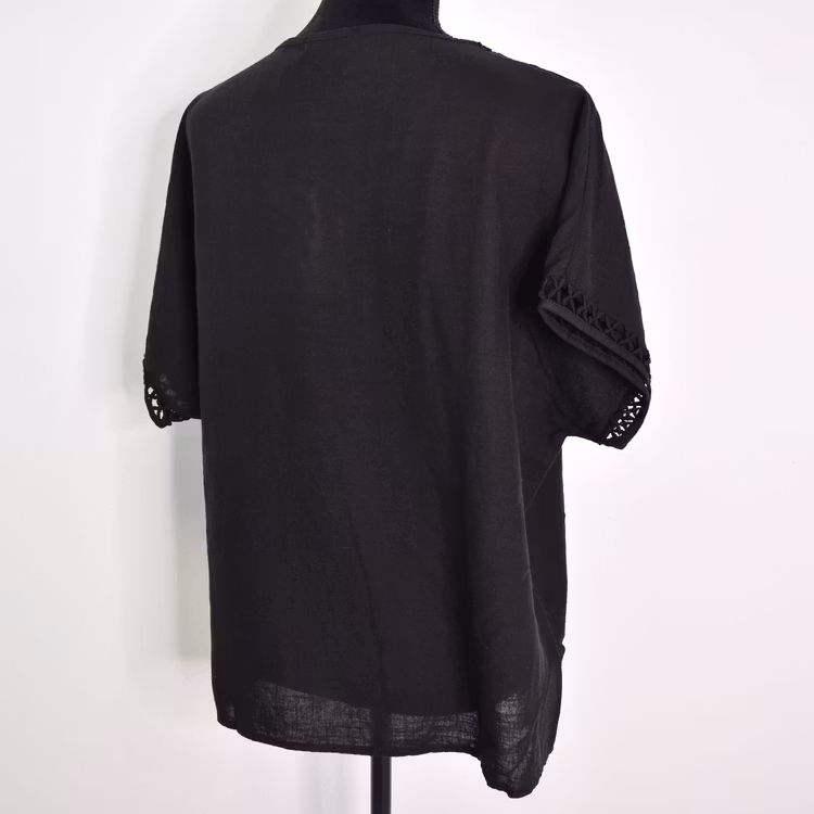 Topp Linnemix Hedda SVART - Camicia